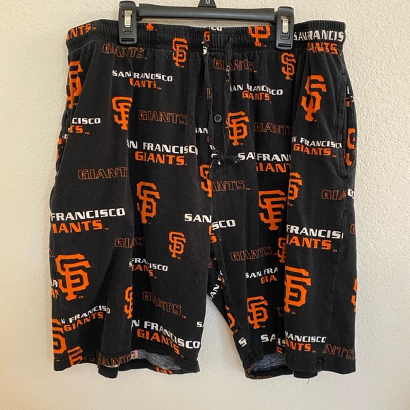 SF Giants Men’s Pajama Shorts Drawstring Adjustable Front, Size Large - Picture 1 of 3